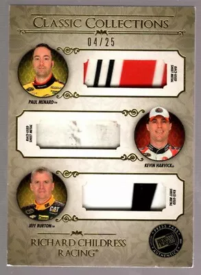 Paul Menard Kevin Harvick Jeff Burton 4/25 Race Used Sheet Metal Triple Patch Sp • $39