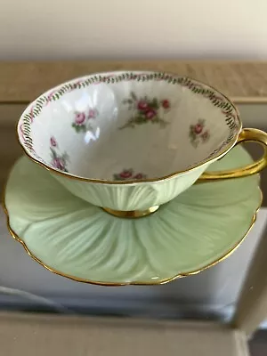 Shelley Oleander Bridal Rose  Tea Cup And Saucer • $89.99