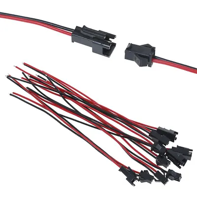 15cm 10Pcs Long JST SM 2pins Plug Male To Female Wire Connector-m- • $6.33