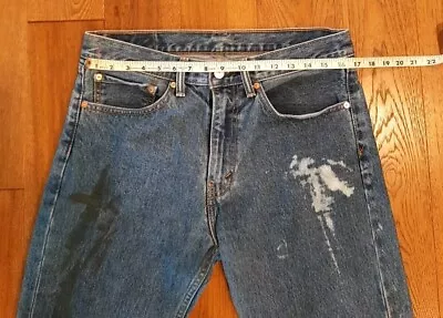 Mens Levi 505 Jeans 34 X 32 With Bleach Stains. See Pictures  • $15.99