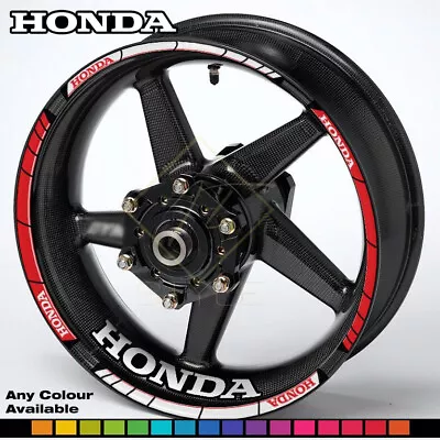 HONDA Motorcycle Wheel Decals Rim Stripes Stickers CBR CB Fireblade Any Colour • £15.49