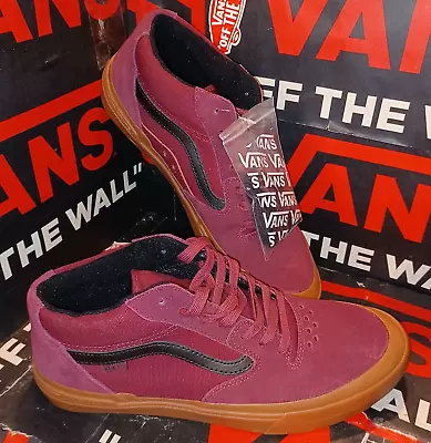 Vans Men's 11.5  BMX Style 114 Port/Gum Mid Top VN0A4BXLK10 • $89.99