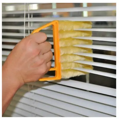 Orange Venetian Blind Cleaner Duster Washable Microfibre 7 Slats Polisher E5 • £3.99