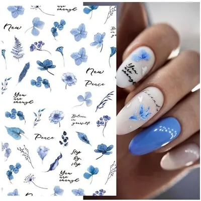 £2.25 • Buy Nail Art Stickers Transfers Decals Flowers Floral Fern Rose Roses Dandelions 635