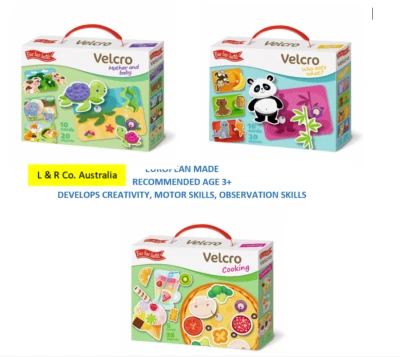 $18 • Buy Hook And Loop Fastener For Kids Age 3+ Puzzles Educational Fun Toys For Toddlers