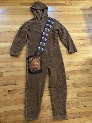 Star Wars Chewbacca One Piece Costume Adult Small Fleece Hooded • $14