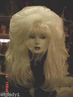 **wig Drag Queen Sultry Thick Volume Long Body Fierce Straight White Hot Bangs • $129.99