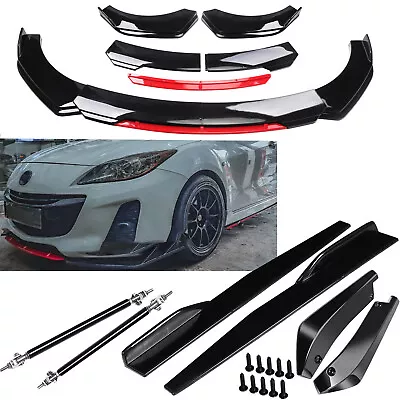 For Mazda 2 3 6 Front Rear Bumper Lip Spoiler Splitter Body Kit Side Skirt • $59.99