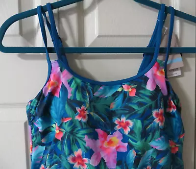 NWT  Amoena Swimwear Tropical Print  Size 8B Mauritius  Tankini Top 71361 • $25