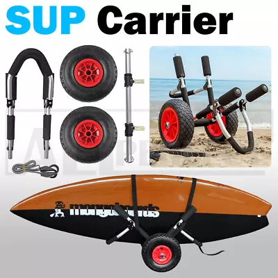 STAND-UP PADDLE BOARDS TROLLEY-Ski/Surfboard Folding Cart SUP Carrier Kayak New • $76.99