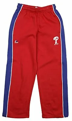 Majestic MLB Baseball Youth Philadelphia Phillies Stadium Wear Fleece Pants Red • $19.99