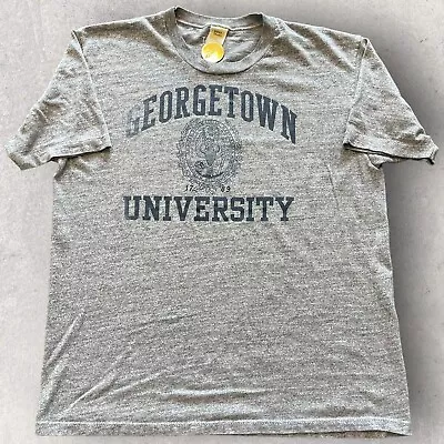 Vtg Rare Velva Sheen Georgetown Hoyas T Shirt Size XL Made In USA Single Stitch • $29.99