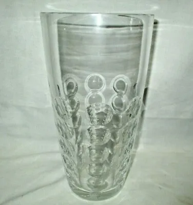 $39.99 • Buy Val St Lambert Odyssey Crystal Glass Vase. 9  Coin Dot