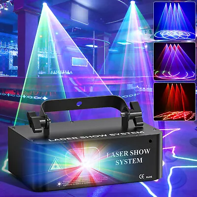 500mW RGB LED Laser Beam Scanner Projector Light DMX DJ Disco Party Stage Light • £50.34