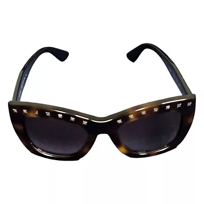 Valentino Women's Rockstud Square Frame Sunglasses | Dark Havana | RRP $379 • £84.99