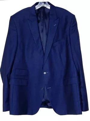 JACK VICTOR Classic Navy Diamond Super 400’s YARD CT Wool Blazer Suit Jacket 48L • $186.75