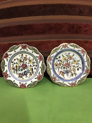 2 PS. Polychrome Hand Painted DELFT WALL PLATES WOW! Holland . • $45