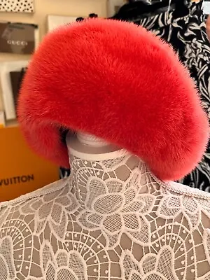 Plush Orange Mink Fur  Beret Hat • $199