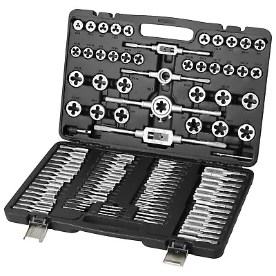 VEVOR Tap And Die Set 110Pcs Metric Size M2 To M18 Bearing Steel Threading Tool • $69.99