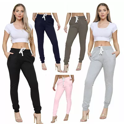 Womens Activewear Ladies Trousers Fleece Casual Jogging Joggers Tracksuit Bottom • £9.99