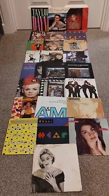 JOBLOT 7  VINYL RECORDS 1970's - 1990's - SINGLES- X25 - PICTURE SLEEVES - BOXED • £0.99