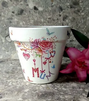 Mum Plant Pot Terracotta Flower Pot Easter Gift Mother's Day Birthday Gift • £16.95