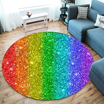 3D Rainbow Color Sequins NAO56 Game Rug Mat Elegant Photo Carpet Mat Fay • $246.99