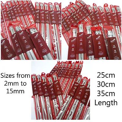 Knitting Needles Whitecroft Knit Pins 20 Sizes In 25cm 30cm 35cm Lengths • £3