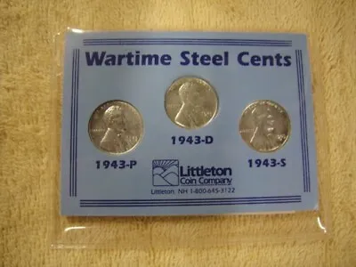 Wartime Steel Cents 1943-P 1943-D 1943-S • $6.99