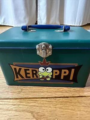 Vintage Sanrio Keroppi Lunch Box Metal Tin With Handle And Latch 1995  • $45