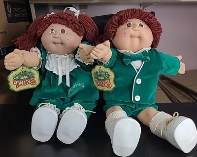 Vintage 1984 Cabbage Patch Kids Twins-18  Boy And Girl- Tags Still On • $69.20