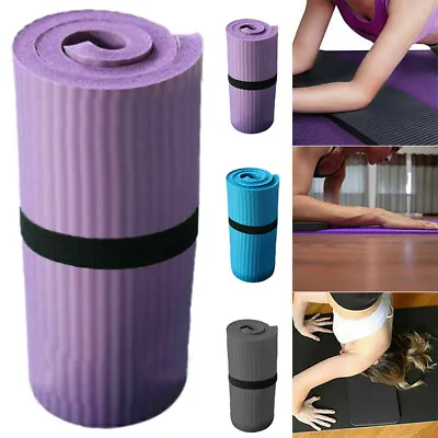 $14.95 • Buy 15mm Thick Yoga Mat Pad Nonslip Exercise Fitness Pilate Gym Fitness Durable 60cm