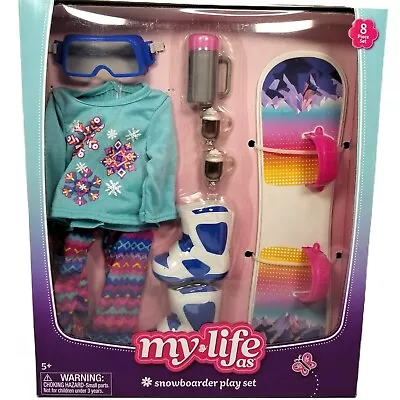 MY LIFE 18  Doll Outfit Snowboarder Play Set 8 Piece Accessories NEW • $19.99