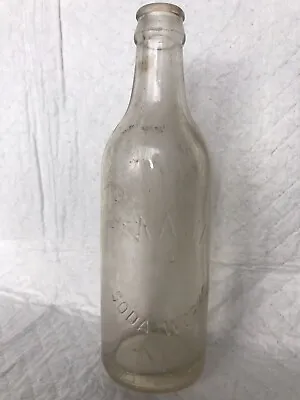 Vintage Maui Soda Works Embossed Hawaiian Crown Top Soda Bottle 9 OZ • $30