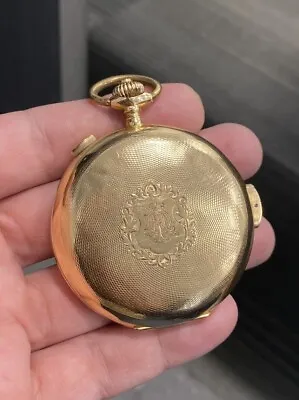 Antique 18kt Gold Pocket Watch Chronograph Minute Repeater. Swiss Made • $4500