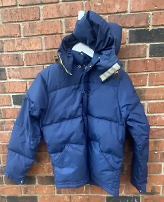 Vintage Sierra Designs Goose Down Hooded Parka  Blue Berkeley CA USA Puffer • $149.99