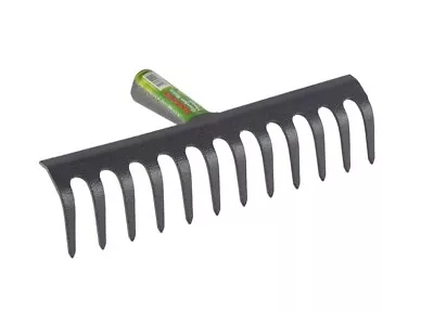 SupaGarden Replacement Carbon Steel Garden Rake Head 12 Tooth Hand Tool • £7.29