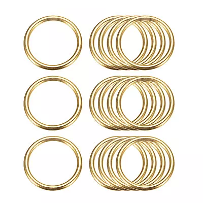 Metal O Rings 15pcs 25mm(0.98 ) ID 3mm Thick Welded O-Ringe Gold Tone • $8.72