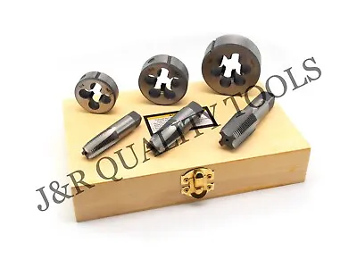 6 Pc 1/4  3/8  1/2  Inch Steel Tap & And Die Tool Threader Thread Kit For Pipe • $24.69