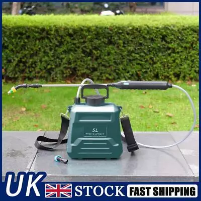 5L Battery Powered Sprayer Electric Sprayer For Lawn Garden Cleaning (Green) • £24.31