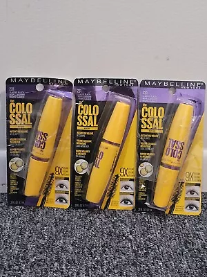 Maybelline The Colossal Volume Mascara Classic Black 231  VOLUME Lot 3 New  • $10.75