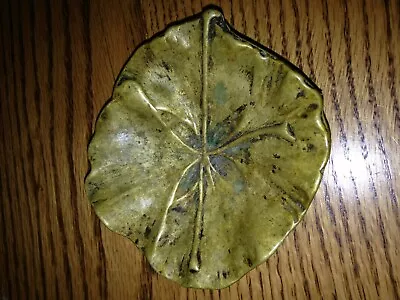 $24.99 • Buy VA Metal Crafters Ginko Leaf Brass Tray 4  Vintage 3-58 Tree Of Heaven 