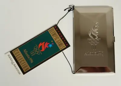 Atlanta 1996 Authentic Olympic Games Reed & Barton Business Card Holder Case • $34.74