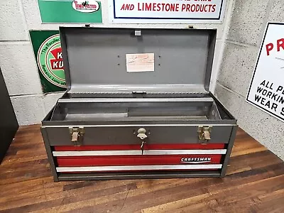 Vintage Craftsman 2 Drawer Top Box Used With Tray & Key • $199.99