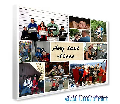 Canvas Print 20 X24  Photo Collage Personalised Family Gift Birthday Any Message • £19.50