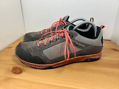 SCARPA Rapid Leather Gray Coral Hiking Shoes 33355-352 Women's US 8.5 • £41.49