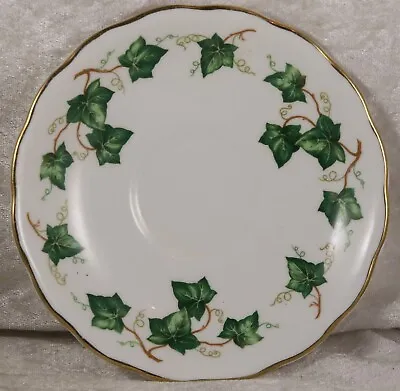 Colclough Bone China Ivy Pattern Saucer X 1 Fluted Edge LOT D • £1.50