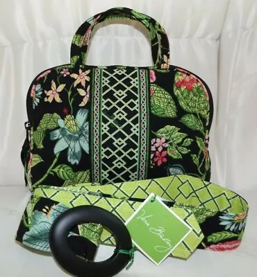 VERA BRADLEY Purse Cosmetic Zip Travel Cosmetic Perfect & NWT Belt - Botanica  • $26.95