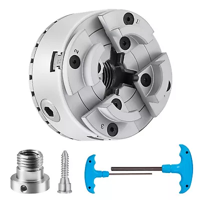 VEVOR 2.75  4-Jaw Self-Centering Wood Lathe Chuck With 1-Inch X 8TPI Thread • $56.99