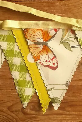 Handmade  Waterproof Oilcloth Bunting Outdoor /Indoor • £40